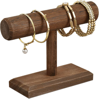 Support de bijoux en bois et collier de bijoux comme présentoir avec bsae en bois et utilisation à la main au meilleur prix