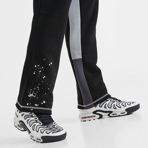 Pantalones de chándal acampanados personalizados OEM para hombre, pantalones de chándal para correr de algodón 100%, pantalones de chándal para hombre, pantalones de chándal acampanados sueltos lavados - Product Image 6