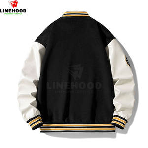 Veste pour homme avec logo personnalisé de qualité supérieure Style Letterman à la mode avec col montant et manches longues - Product Image 2