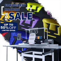 GARANTIE MOTEUR 10 ANS HOLIAUMA HOLIHOPE Machine à broder de haute qualité à 1 tête Multifonction Casquette plate Vêtement Broderie 3D