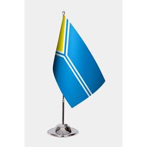 Drapeaux de bureau Tuva, graphiques imprimés numériquement, mât en aluminium pour la décoration - Product Image 1