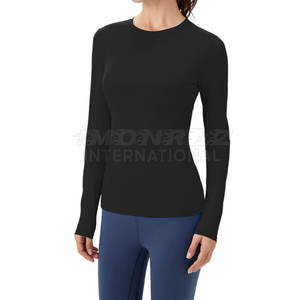 เสื้อรัดกล้ามเนื้อแขนยาวสำหรับผู้หญิงเสื้อออกกำลังกายแบบรัดรูป - Product Image 5