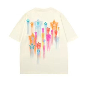 เสื้อยืดผ้าฝ้ายพิมพ์ลายพัฟของผู้หญิงเสื้อยืดสำหรับฝึกซ้อมลำลองฤดูร้อนเป็นมิตรต่อสิ่งแวดล้อม - Product Image 2