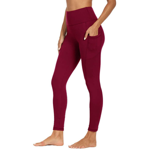 Pantalones deportivos de cintura alta para mujer, mallas transpirables de algodón 100% para gimnasio, mallas de entrenamiento para mujer para entrenamiento deportivo - Product Image 1