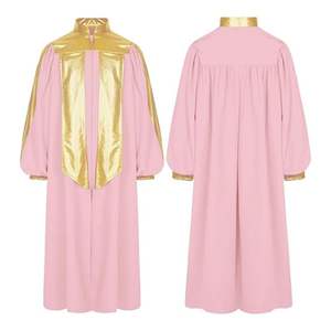 Bata de casulla litúrgica de diseño Simple de MOQ bajo con juego de estola a juego Sacerdote de vestimenta completamente bordado - Product Image 1