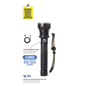 Torcia LED in Alluminio Ricaricabile 1500 Lumen - Product Image 5