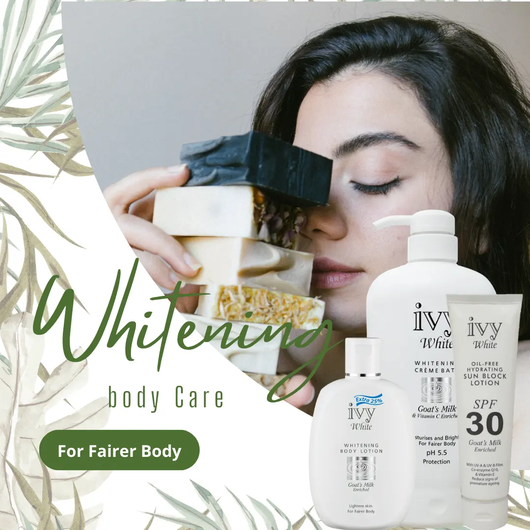 Ivy White Whitening Cream Bath Enriched with Goat's Milk with Customized OEM Malaysia factory