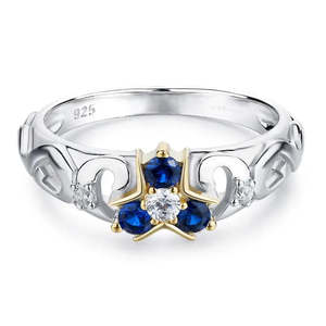 Anillo de Oro Rosa de 18K con Zafiro Zora de Zelda TOTK, Corte Ovalado, Bañado en Rodio con Rodolita, Regalo para un Estilo Impresionante - Product Image 1