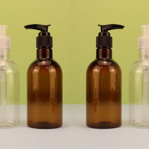 Bouteilles d'emballage cosmétique marron et transparent 250ML bouteille en PET en forme de cylindre shampooing conditionneur bouteilles à pompe Pavico Vietnam - Product Image 5