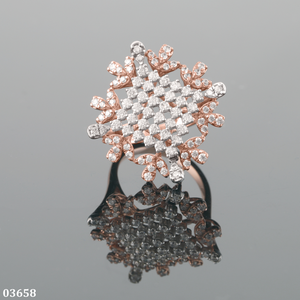 D'VINS JEWELS Lab Grown Diamond Ring 9K-18K Rose Gold Plated Women's Engagement Wedding Trendy Design - Product Image 4