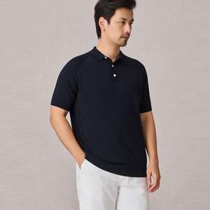 Jersey de negocios informal de verano de gama alta para hombre para Polo Simple Color sólido Anti-Pilling Light Mature Style 'Old Knitting - Product Image 4