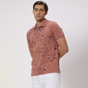 Polo pour homme en coton 100% léger et confortable, motif uni, tissu toile respirant - Product Image 1