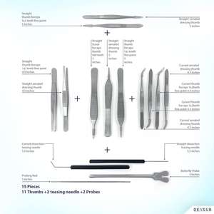 Kit de disección profesional Anatomy-Juego de instrumentos de biología de acero inoxidable de 160 piezas para entrenamiento médico y veterinario - Product Image 2