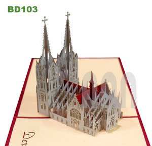 Cartes de vœux 3D faites à la main de haute qualité, style japonais, pour Thanksgiving, écologiques, avec vernis mat, souvenirs, impression offset - Product Image 1