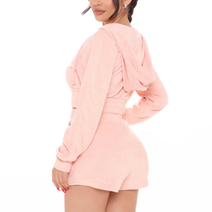 2025 nouveau Logo personnalisé grande taille solide coton polaire imperméable respirant chaud survêtement 2 pièces ensemble meilleure vente de haute qualité - Product Image 2