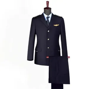 Ensemble Uniforme de Pilote Unisexe Nouveau Style avec Étiquette Personnalisée, Tenue de Travail pour Compagnie Aérienne 100% Polyester Tailles sur Mesure - Product Image 6
