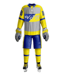 ชุดยูนิฟอร์มฮอกกี้น้ำแข็งคุณภาพพรีเมียม ปี 2025 แบบซับลิเมชั่น สำหรับทีมชาย ผลิตจากวัสดุเป็นมิตรกับสิ่งแวดล้อม กันลม แห้งเร็ว ระบายอากาศได้ดี - Product Image 1