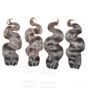 Extensions de Body Wave de couleur naturelle en gros Faisceaux de cheveux humains vierges indiens bruts avec cuticule alignée Double trame - Product Image 2