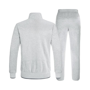 Vêtements de sport pour hommes, survêtements à fermeture éclair de couleur unie, survêtements d'entraînement de haute qualité, ensembles de survêtements de gymnastique - Product Image 2
