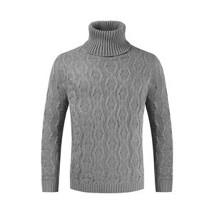 <b>Men's</b> Zipper Sweater Customize Knitwear <b>Turtleneck</b> Lining Sweaters And Hoodies Slim Fit Knitted Pullover Sweatshirts - Product Image 6