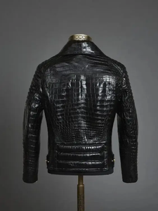 Blouson en cuir personnalisé pour homme, style bomber ou motard classique, cuir de vache véritable, logo de marque, OEM ODM, vente en gros, vêtements d'hiver - Product Image 6