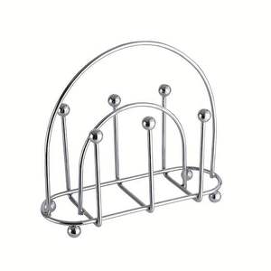 Porte-serviettes en acier inoxydable Design en métal brillant Décoration de table pour la maison, l'hôtel et le restaurant Prix direct d'usine Haute qualité - Product Image 1