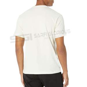 Camiseta ajustada de algodón 100% con cuello redondo para hombre con logotipo de impresión personalizado Camiseta de fabricante de timbre de servicio OEM de tela de alta calidad - Product Image 3