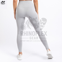Ensemble de yoga pour femme avec logo frontal uni, taille haute, confortable, respirant, en Spandex/Nylon, idéal pour la gym
