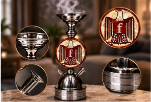 Cachimba de Lujo de Latón Hecha a Mano con Diseño de Mosaico Decorativo, Estilo Egipcio, para Mesa - Product Image 3