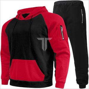 Nouvelle Collection – Ensemble Sportif Unisexe Tendance Automne : Sweat à Capuche Imprimé en Polaire à Manches Longues et Pantalon de Survêtement (2 Pièces) - Product Image 1