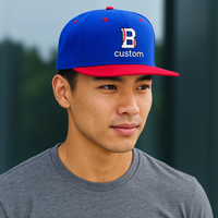 Gorra Snapback con Logotipo Personalizado, Bordado 3D, 6 Paneles, Tejido de Algodón Transpirable e Impermeable, Visera Plana, para Deportes y Golf