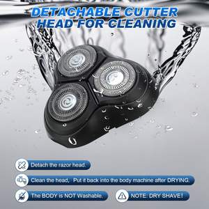 Afeitadora Eléctrica Profesional para Hombres, Motor Potente, Afeitadora Eléctrica con Cable, Recortadora de Pelo Retráctil para Uso Facial, Lavable - Product Image 4