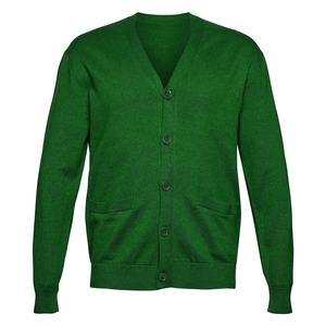 B2B Custom Embroidery Logos Unisex Cardigan Sweaters High Quality Wool Blends <b>Knitted</b> with Buttons Casual Style - Product Image 1