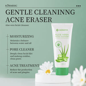 Gel Exfoliante Facial Iluminador con Aloe Vera, <span class=keywords><strong>Limpiador</strong></span> Facial, Eliminador de Puntos Negros y Acné, Gel Purificante y Exfoliante - Product Image 4