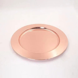 Posavasos redondo de Metal de diseño de moda acabado en oro rosa adecuado para servir té café y almohadillas decorativas de mesa - Product Image 4