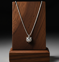Collier avec pendentif lapin en argent 925 plaqué rhodium et or |   Chaîne à maillons minimaliste, bijoux de mode - Cadeau