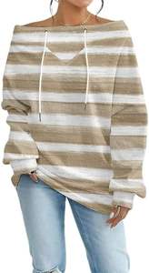 Sudadera Holgada Informal con Estampado Gráfico de Moda para Mujer, Sudadera con Capucha Floral, Sudadera de Manga Larga Extra Grande - Product Image 5