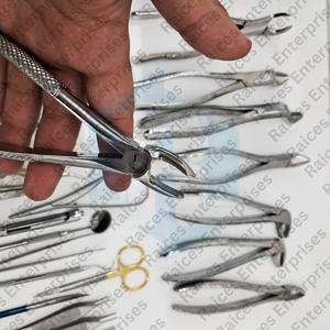 Kit d'extraction chirurgicale dentaire en acier inoxydable allemand certifié CE ensemble d'ascenseurs et de forceps de chirurgie buccale manuelle - Product Image 3