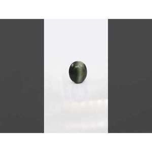 Ojo de Gato Verde Amarillo Natural de 7.43 Quilates, Talla Ovalada Personalizada, Ópalo, Ojo de Tigre, Gema Mineral Pulida con Certificado IGI - Product Image 3