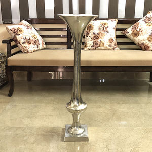 Haute qualité brillant galvanisé argent fini aluminium fleur Vase classique décoration de mariage pour la maison et les événements - Product Image 2