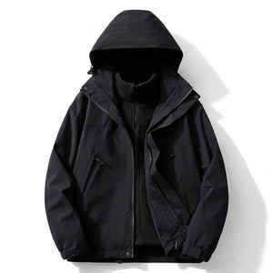 Veste personnalisée veste à capuche pour hommes veste imperméable coupe-vent surdimensionné manteau grande taille - Product Image 4