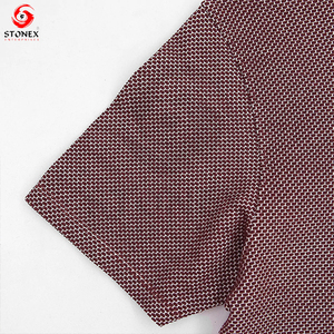 Polos en polyester pull décontracté de haute qualité pour hommes nouvelle mode à manches courtes tissu tricoté solide - Product Image 3