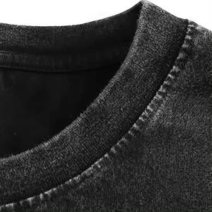 100% coton personnalisé lavage à l'acide t-shirt pour hommes de haute qualité décontracté blanc t-shirt hommes vente chaude Hip Hop t-shirts - Product Image 4