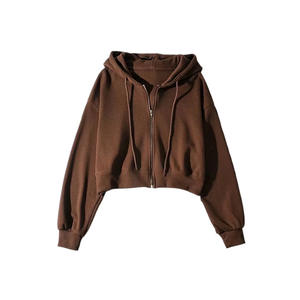 Ropa deportiva de alta calidad para mujer, sudaderas con capucha informales sólidas con chaqueta de gimnasio a prueba de viento, manga larga, cremallera, deportes, Fitness, Top de talla grande - Product Image 6