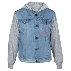 Chaqueta informal recta a la moda para hombre, abrigo vaquero informal con botón y bordado, pantalones vaqueros de invierno, chaqueta para hombre con bolsillos - Product Image 2