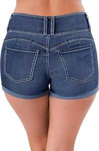 Short en jean taille haute à la mode pour les femmes Short d'été confortable en jean déchiré pour les fêtes de voyage et les looks de mode modernes - Product Image 4