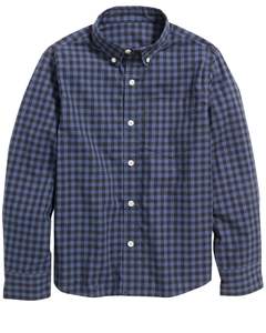Camisa de Hombre a Cuadros Azul y Negro Personalizada por el Fabricante, Manga Larga, Cuello con Botones, Camisa Informal de Franela de Algodón a Cuadros para Uso Diario - Product Image 1