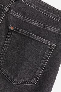 กางเกงยีนส์ผ้าเดนิมผ้าฝ้ายสำหรับผู้ชายทรงตรงเข้ารูปแบบธรรมดาสีดำแนววินเทจของผู้ชาย - Product Image 3