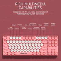 Clavier de jeu à membrane LED arc-en-ciel JERTECH DK600 80% avec connexion USB