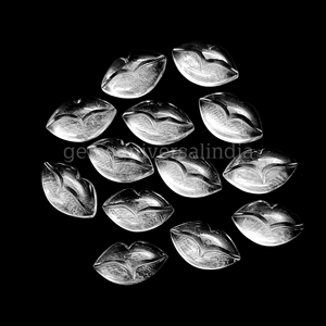 Cuentas talladas sueltas con forma de labios lisos de cuarzo de cristal Natural, abalorios sueltos de lujo hechos a mano de 15x9mm para la fabricación de joyas, precio a granel - Product Image 1